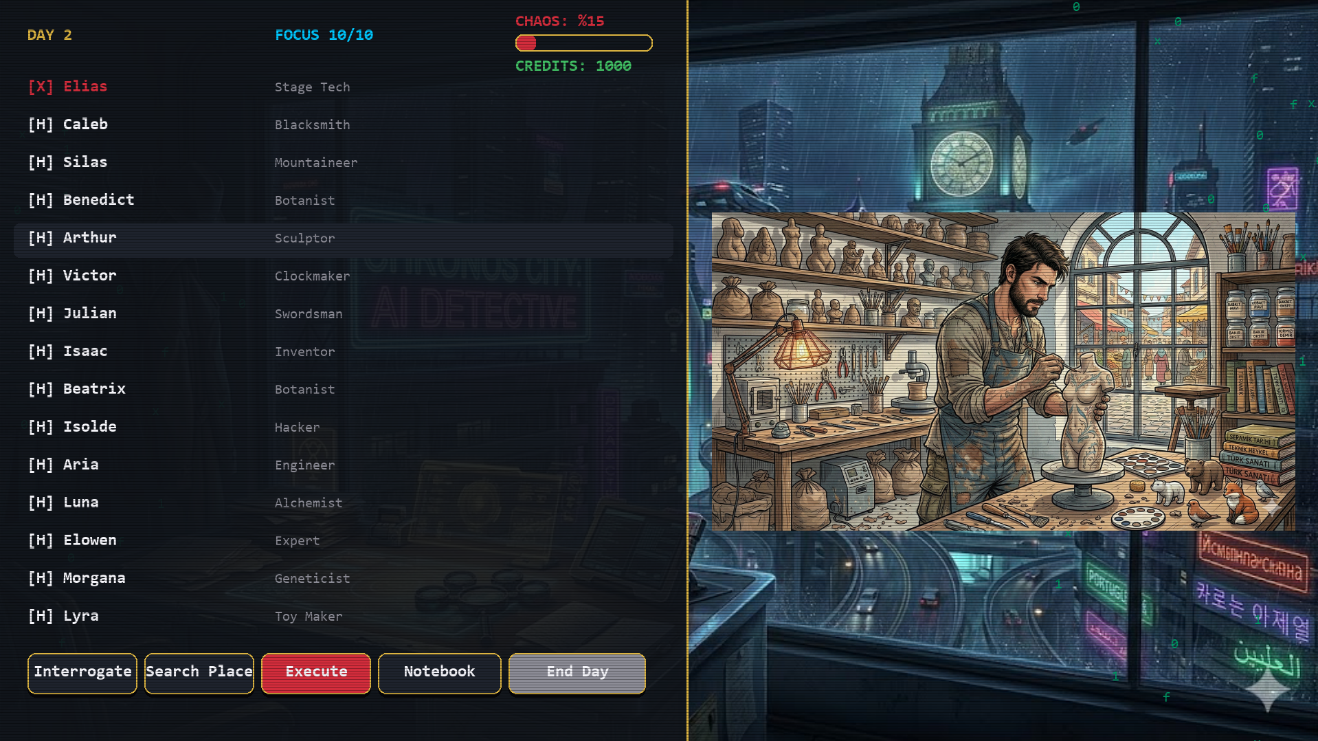 ChoronosCityAİDetective スクリーンショット