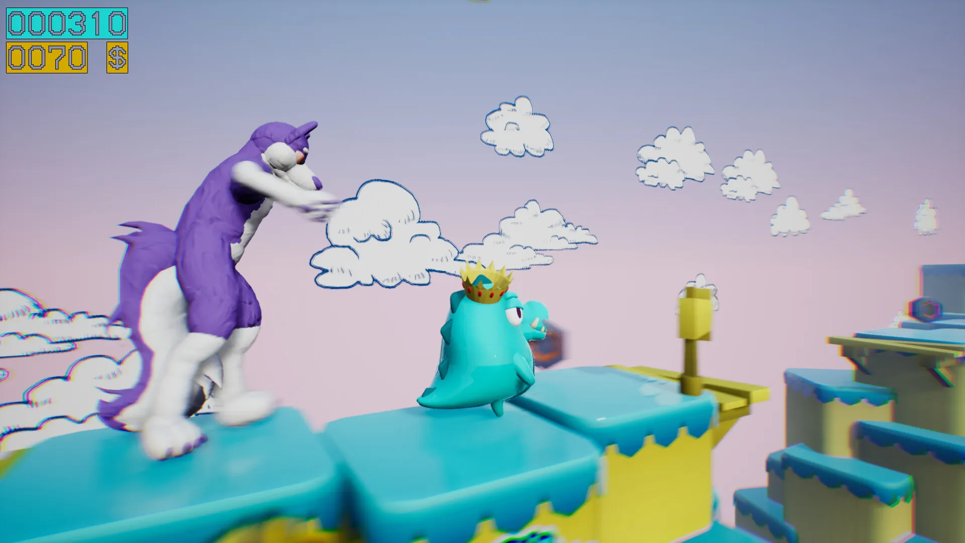 Dino running from a FURRY: GAMESFORFARM スクリーンショット